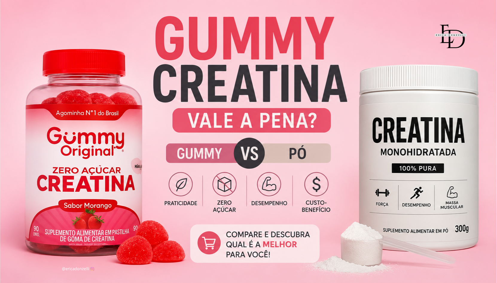 Gummy Creatina Vale a Pena? Compare com a Creatina em Pó Antes de Comprar